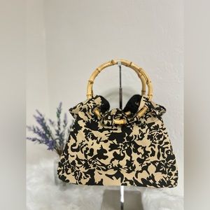 Fabric Tote with Bamboo Handle